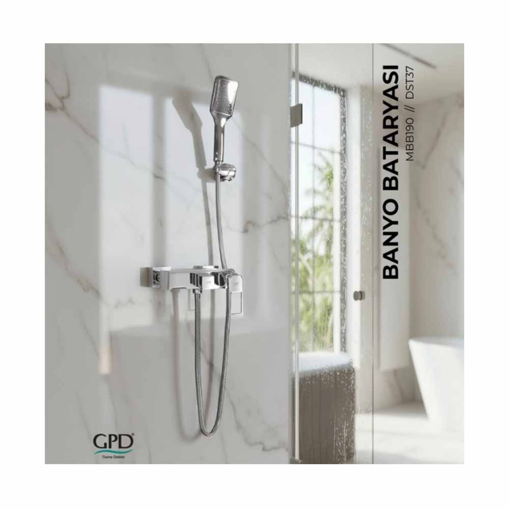Gpd Quadro Banyo Bataryası Ve Duş Seti Krom küçük görsel