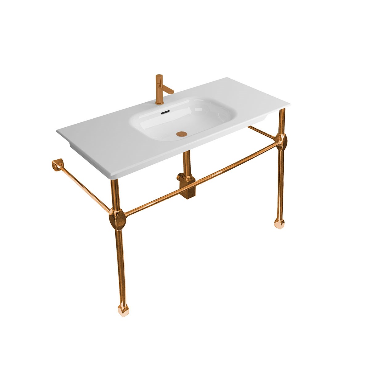 Newarc Elite Rose Altın Ayaklı Lavabo 80Cm Elt.A080Rg görseli