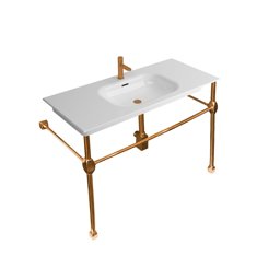 Newarc Elite Rose Altın Ayaklı Lavabo 80Cm Elt.A080Rg küçük görsel