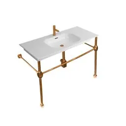 Newarc Elite Rose Altın Ayaklı Lavabo 80Cm Elt.A080Rg küçük görsel