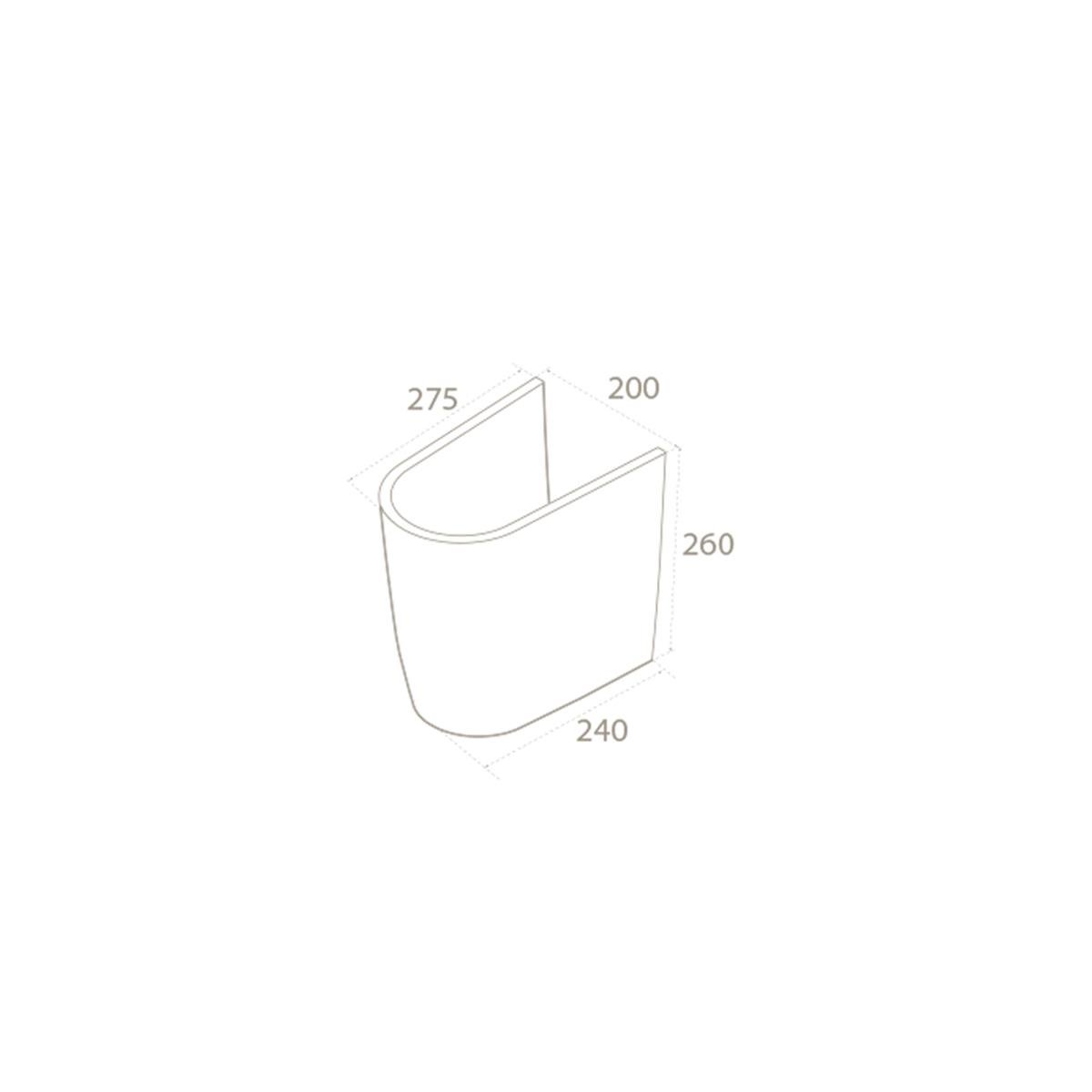 Turkuaz Yumurcak Lavabo 35X45 Cm + Yarım Ayak 003100-U61 + 016800-61 küçük görsel