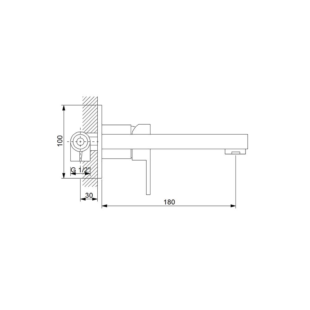 Newarc Aqua Ankastre Lavabo Bataryası Bakır 941571S küçük görsel