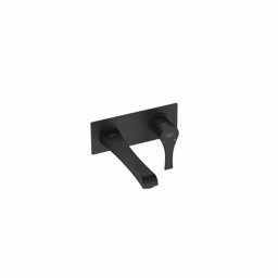 Gpd Atros Duvardan Ankastre Lavabo Bataryası Siyah Mda65-S küçük görsel