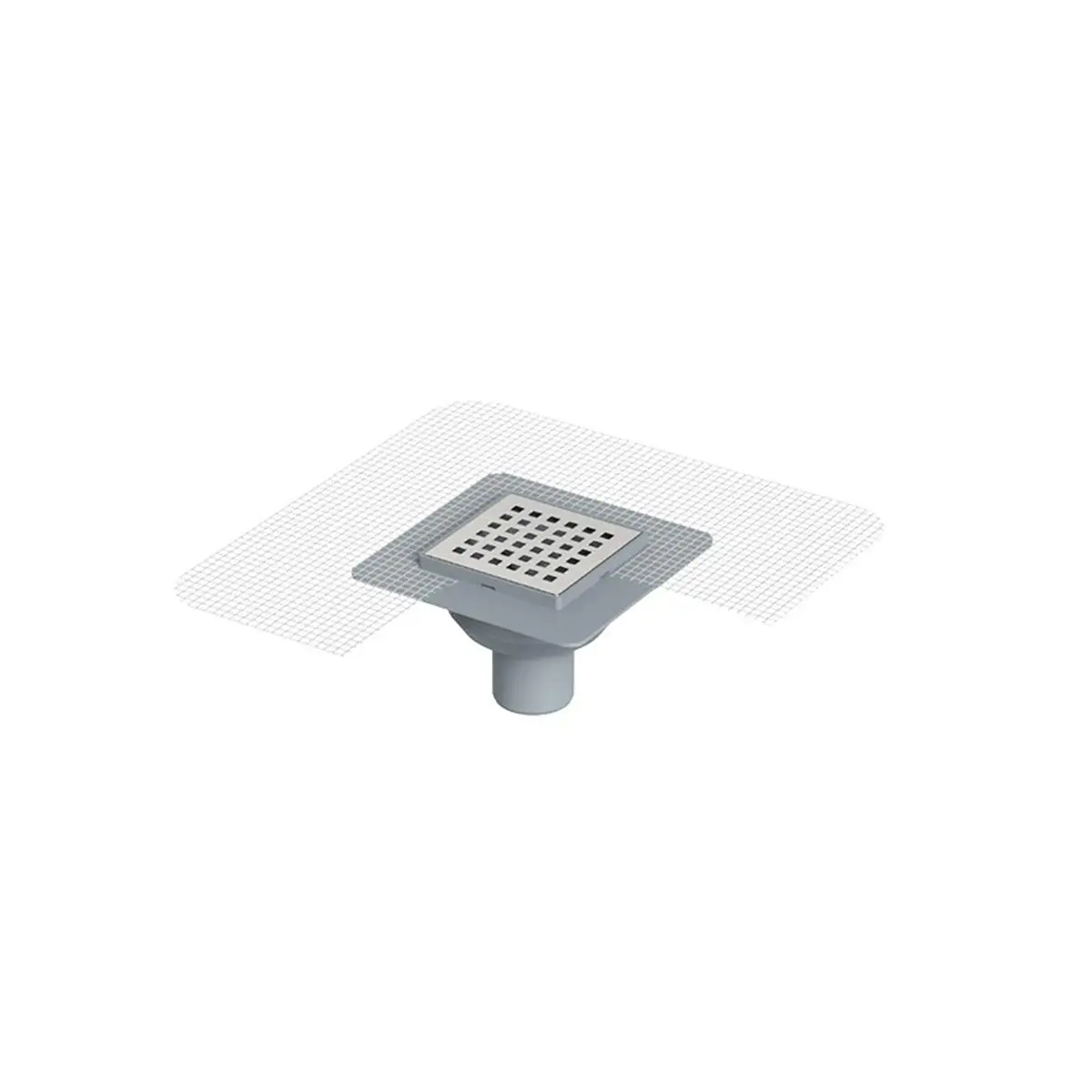 Maxiflow Fileli Paslanmaz Izgaralı Yer Süzgeci 10X10 Ø50 (Alt Çıkış) 14084 görseli