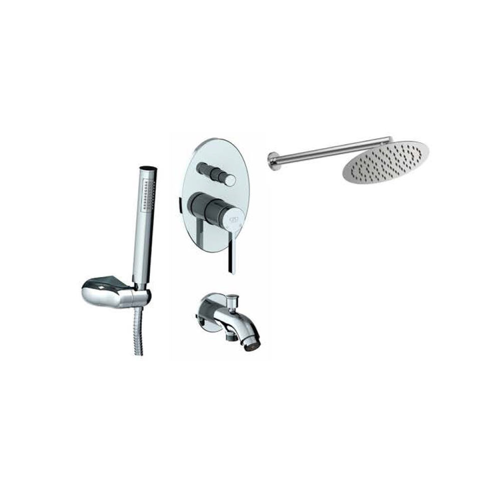 Gpd Pedra Ankastre Duş Seti Basmalı Siyah Bns06-S küçük görsel