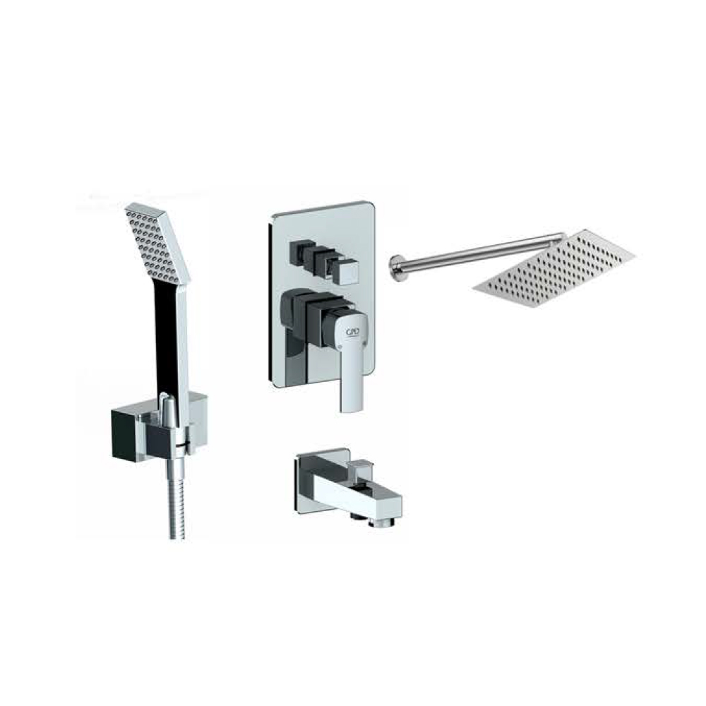 Gpd Pedra Ankastre Duş Seti Basmalı Siyah Bns06-S küçük görsel