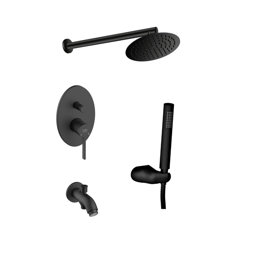 Gpd Pedra Tam Ankastre Duş Seti Siyah küçük görsel