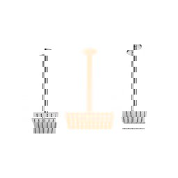 GPD Ankastre Duş Başlığı Tavandan 20x20 Cm Rose Gold Ads17-r küçük görsel