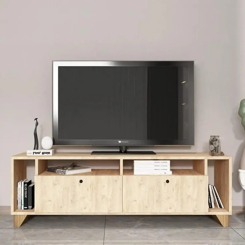 Bgr Kapaklı Ve Raflı Tv Sehpası Çam görseli