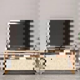 Bgr Kapaklı Ve Raflı Tv Sehpası Çam küçük görsel