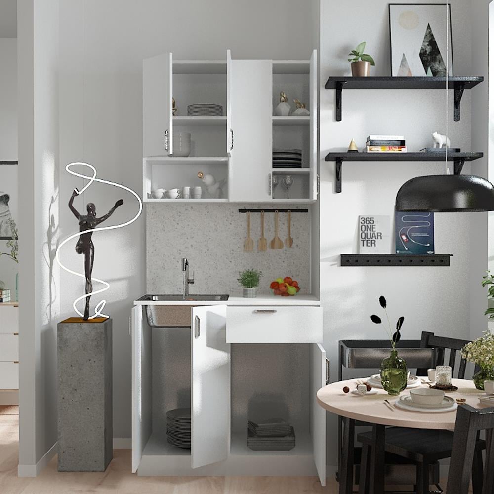 Bgr Mutfak Dolabı Alt-Üst Modül Beyaz görseli