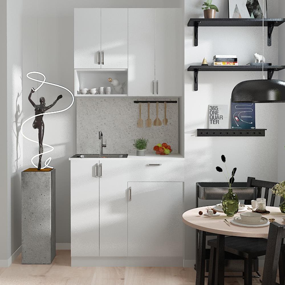 Bgr Mutfak Dolabı Alt-Üst Modül Beyaz küçük görsel