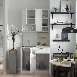 Bgr Mutfak Dolabı Alt-Üst Modül Beyaz küçük görsel