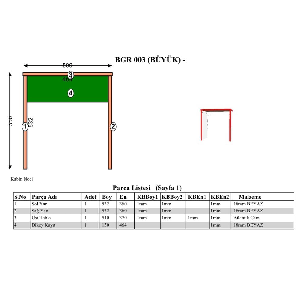 Bgr Üçlü Zigon Sehpa küçük görsel