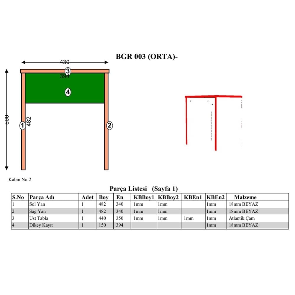 Bgr Üçlü Zigon Sehpa küçük görsel