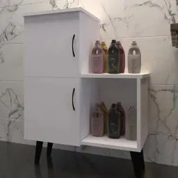 Bgr 8025 2 Kapaklı Açık Raflı Banyo Dolabı küçük görsel