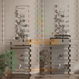 Bgr Petek Üstü Kahve Köşesi Dresuar Meşe-Antrasit küçük görsel