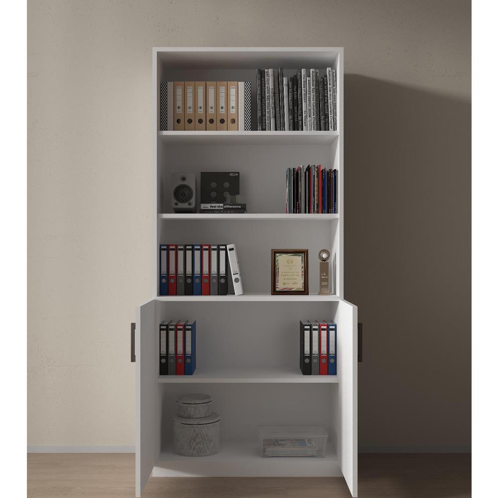 Bgr 8032 Beyaz Gövde 2 Kapaklı Kilitli Ofis Klasör Dosya Ve Evrak Dolabı küçük görsel