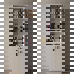 Bgr 8032 Beyaz Gövde 2 Kapaklı Kilitli Ofis Klasör Dosya Ve Evrak Dolabı küçük görsel