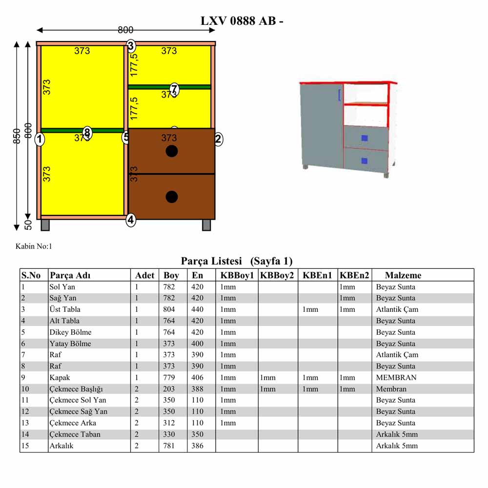 Bgr Kahve Köşesi Çok Amaçlı Dolap Beyaz-Safir Meşe 0888 küçük görsel