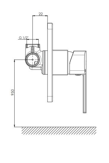 GPD Pedra Ankastre Duş Bataryası Krom Mad160 küçük görsel