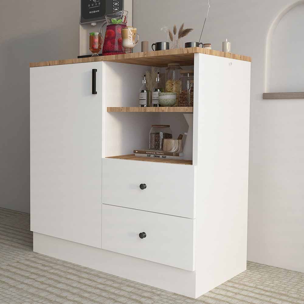 Bgr Kahve Köşesi Dolap Beyaz-Safir Meşe 2025 küçük görsel