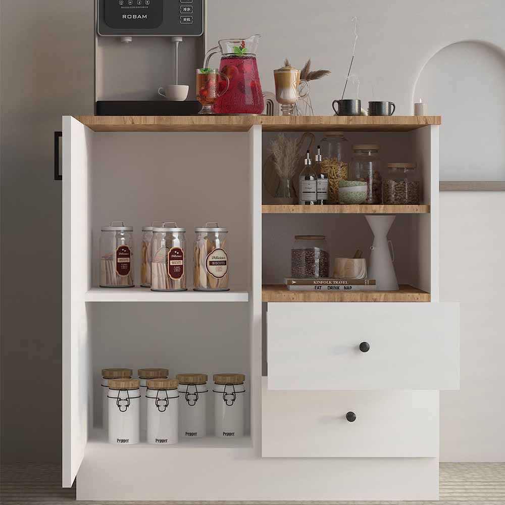 Bgr Kahve Köşesi Dolap Beyaz-Safir Meşe 2025 küçük görsel