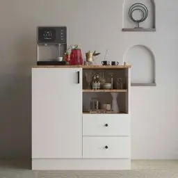 Bgr Kahve Köşesi Dolap Beyaz-Safir Meşe 2025 küçük görsel