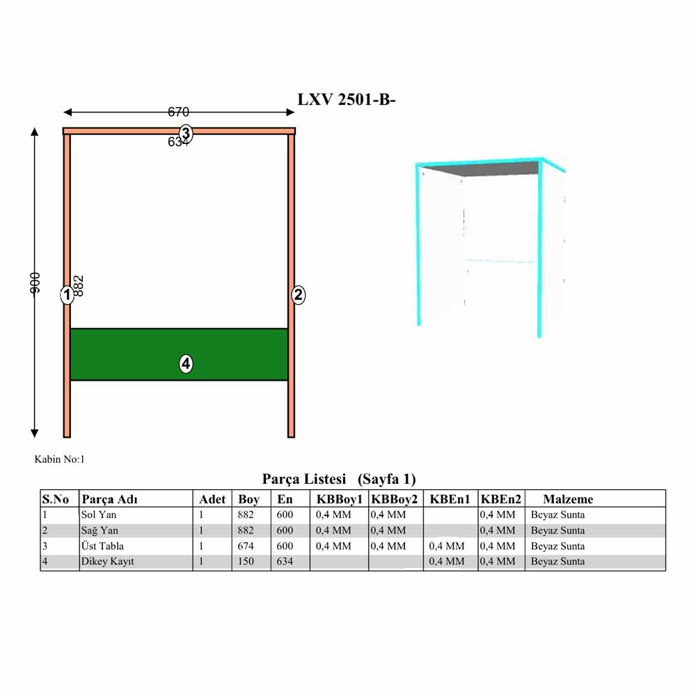 Bgr Çamaşır Makinesi Dolabı Antrasit 2501-A küçük görsel