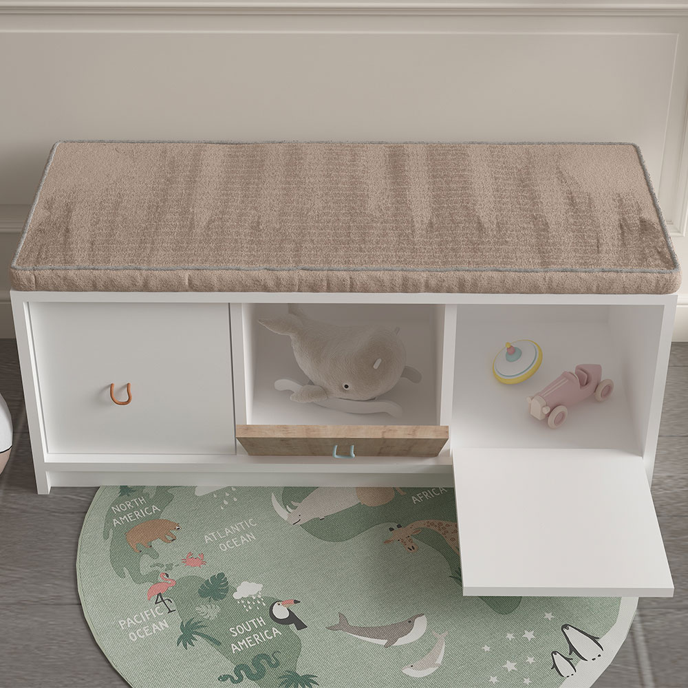 Bgr Oyuncak Dolabı Beyaz-Safir Meşe 7000 küçük görsel