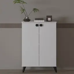 Bgr Ayakkabılık Çok Amaçlı Dolap Beyaz 8050 küçük görsel