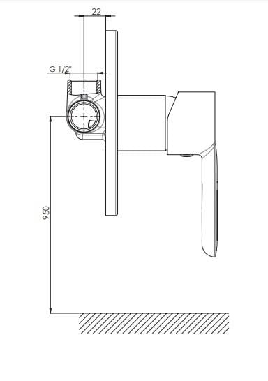 GPD Ankastre Duş Bataryası Krom Mdb65-c küçük görsel