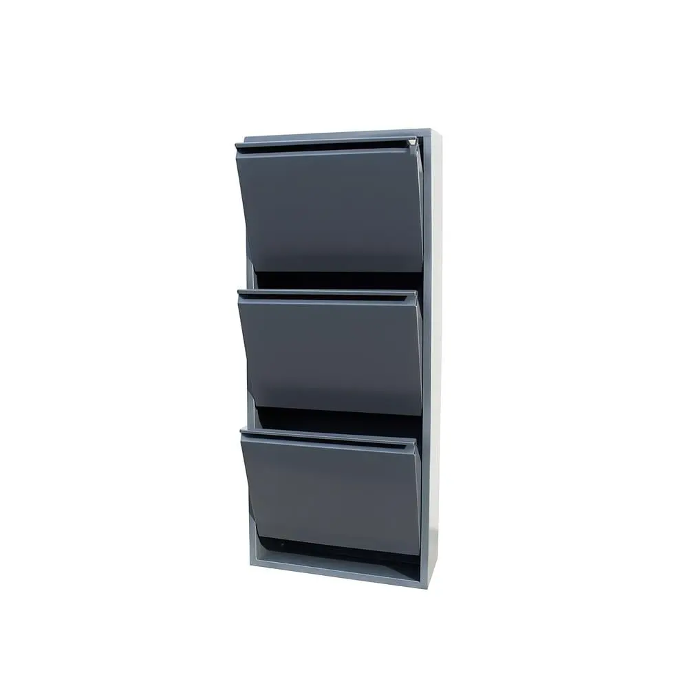 Usta Çelik 3 Lü Metal Ayakkabılık Antrasit 50X15X110 U-Ayk03 küçük görsel