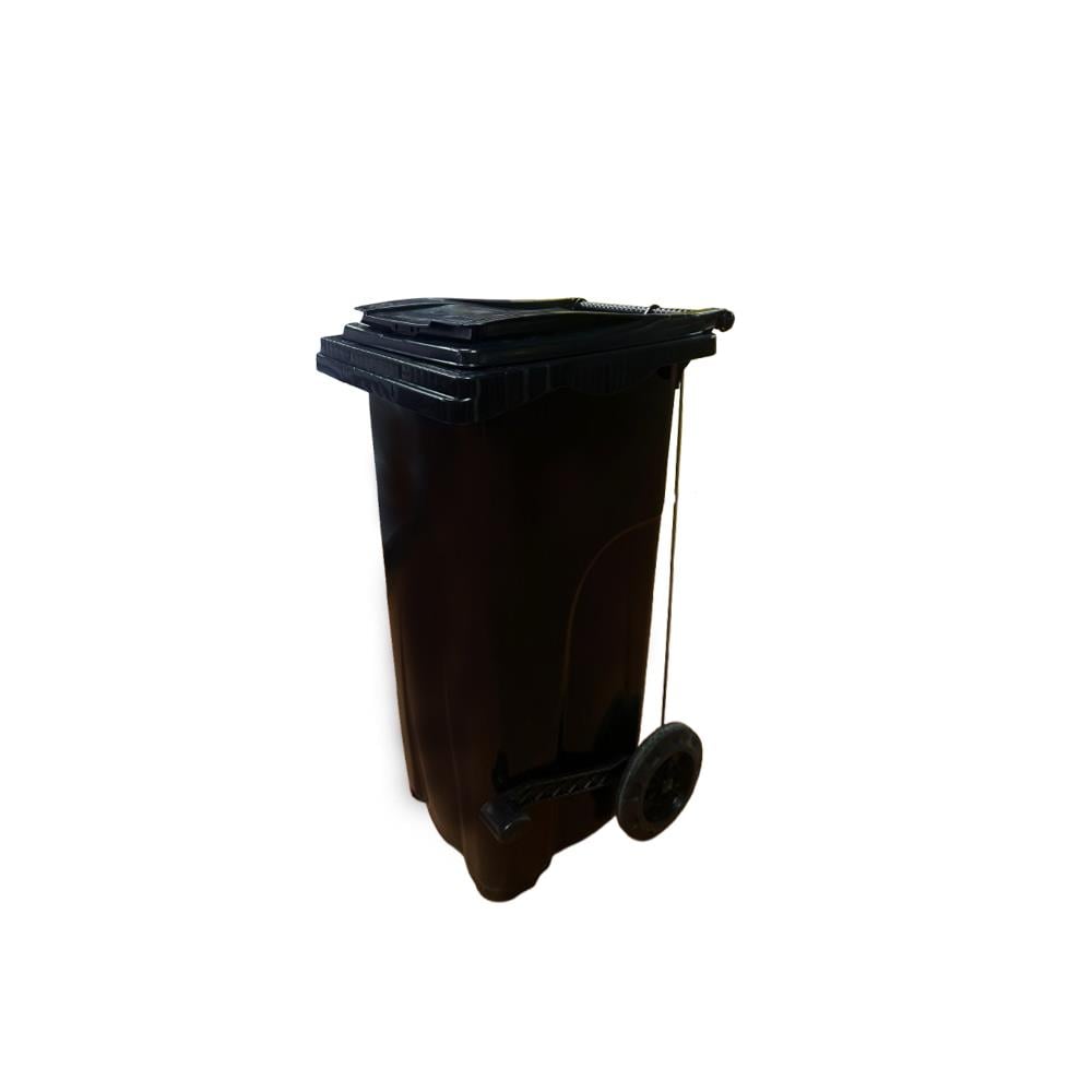 120 Lt Tekerlekli Konteyner Pedallı Siyah Ctk-3006 görseli