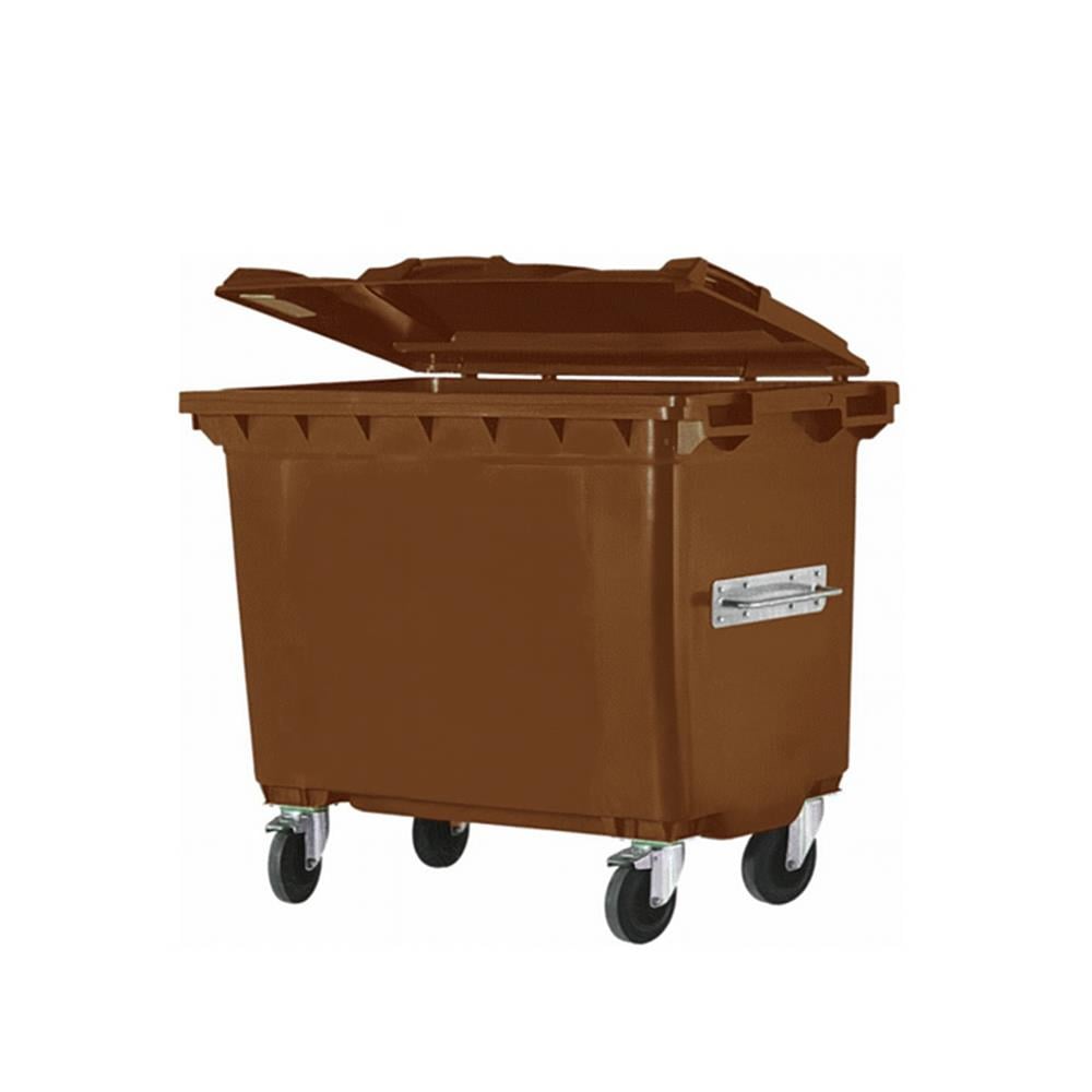 660 Lt Tekerlekli Çöp Konteyner Kahverengi görseli