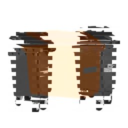 660 Lt Tekerlekli Çöp Konteyner Kahverengi küçük görsel