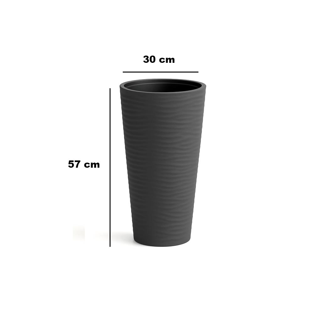 Serinova Kumsal Vazo Saksı 5,5 lt Antrasit Kvt1102 küçük görsel