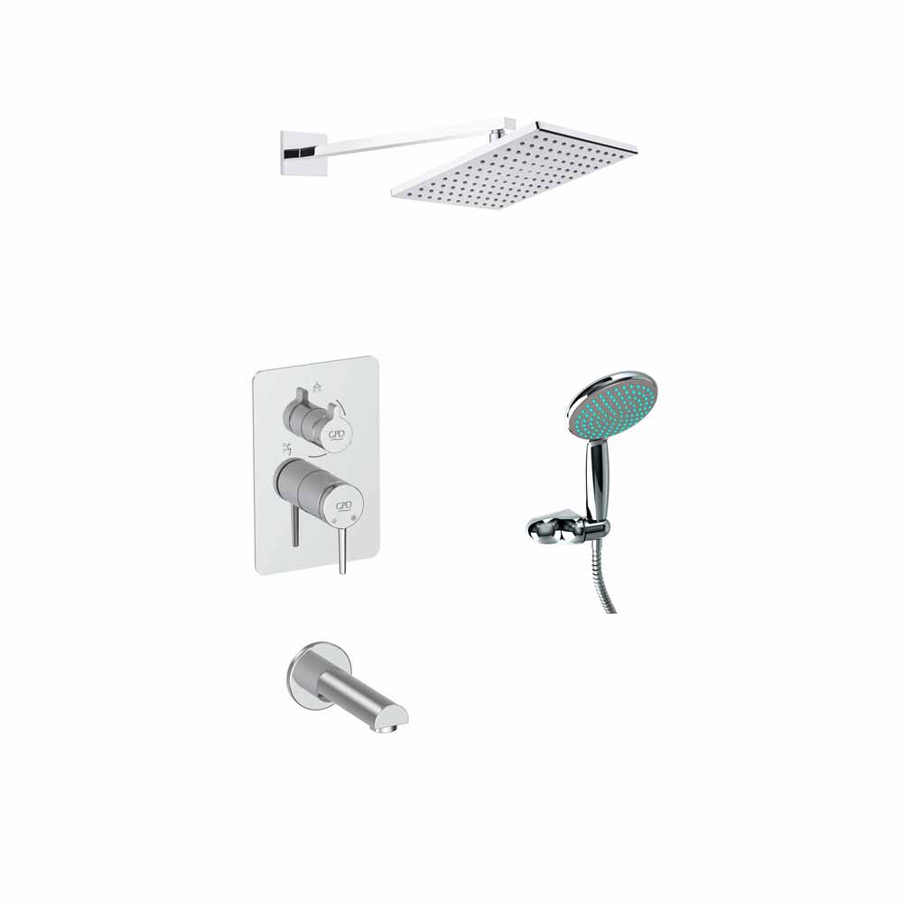 Gpd Aduro Ankastre Duş Seti Krom küçük görsel