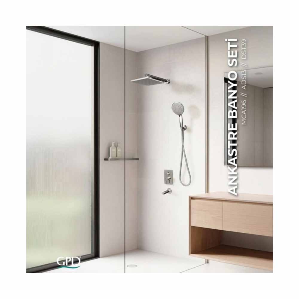 Gpd Aduro Ankastre Duş Seti Krom küçük görsel