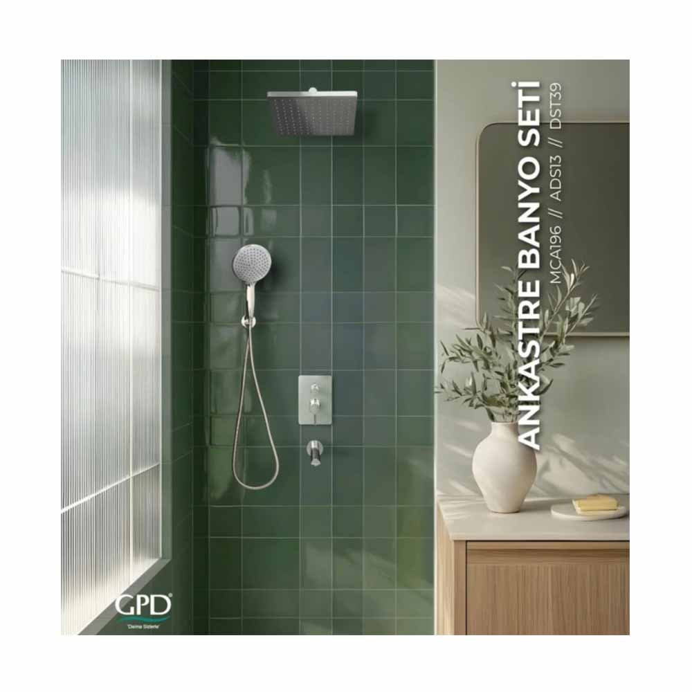 Gpd Aduro Ankastre Duş Seti Krom küçük görsel