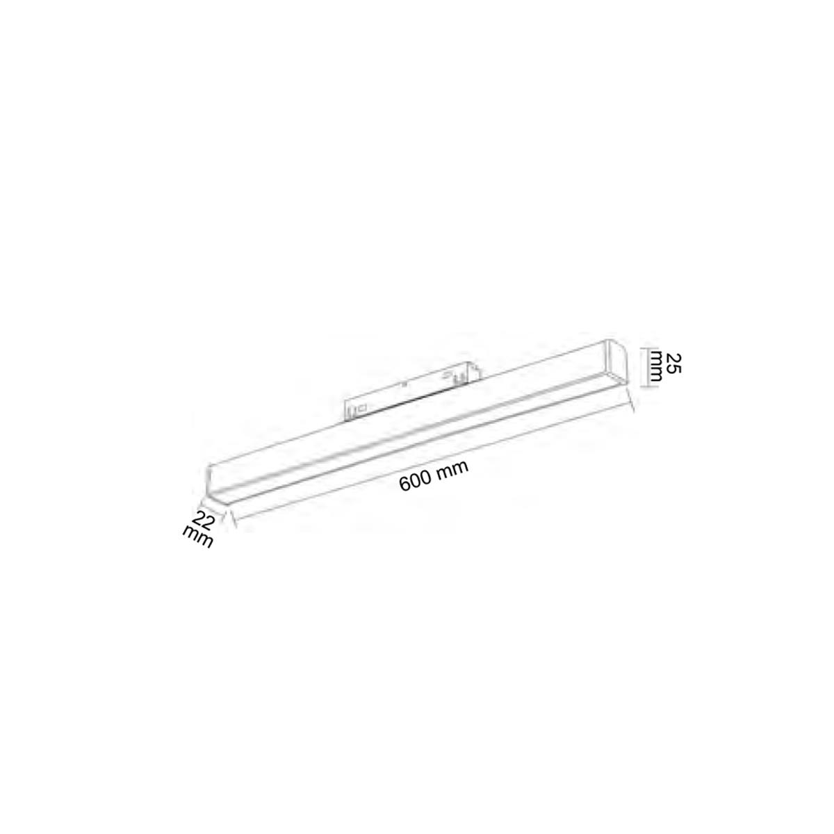 Forlife Opak Difüzörlü Magnet Armatür 20W 3200k Gün Işığı FL-6602 küçük görsel