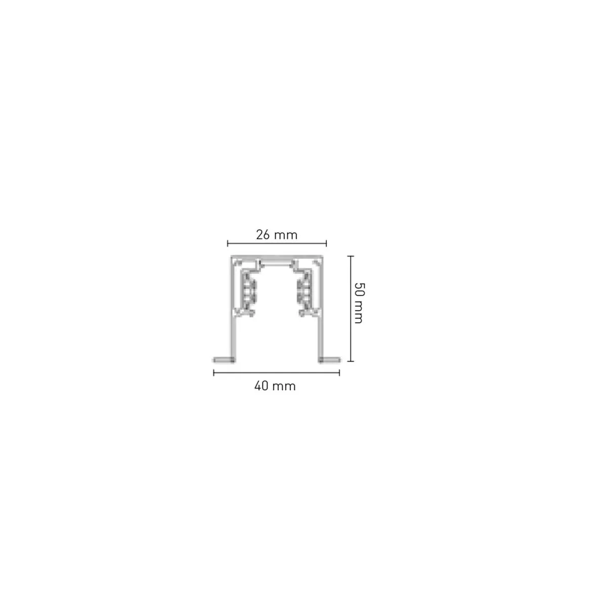 Forlife Sıva Altı Yaylı Magnet Ray 1 Metre FL-5555 küçük görsel