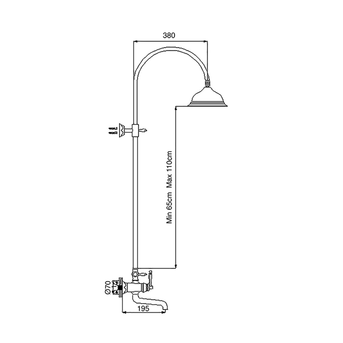 Newarc Pera Bataryalı Duş Ünitesi Parlak Bakır 961505 küçük görsel