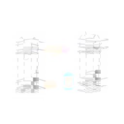 2 Katlı Beyaz Banyo Köşe Sabunluk görseli