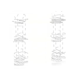 3 Katlı Beyaz Banyo Köşe Sabunluk görseli