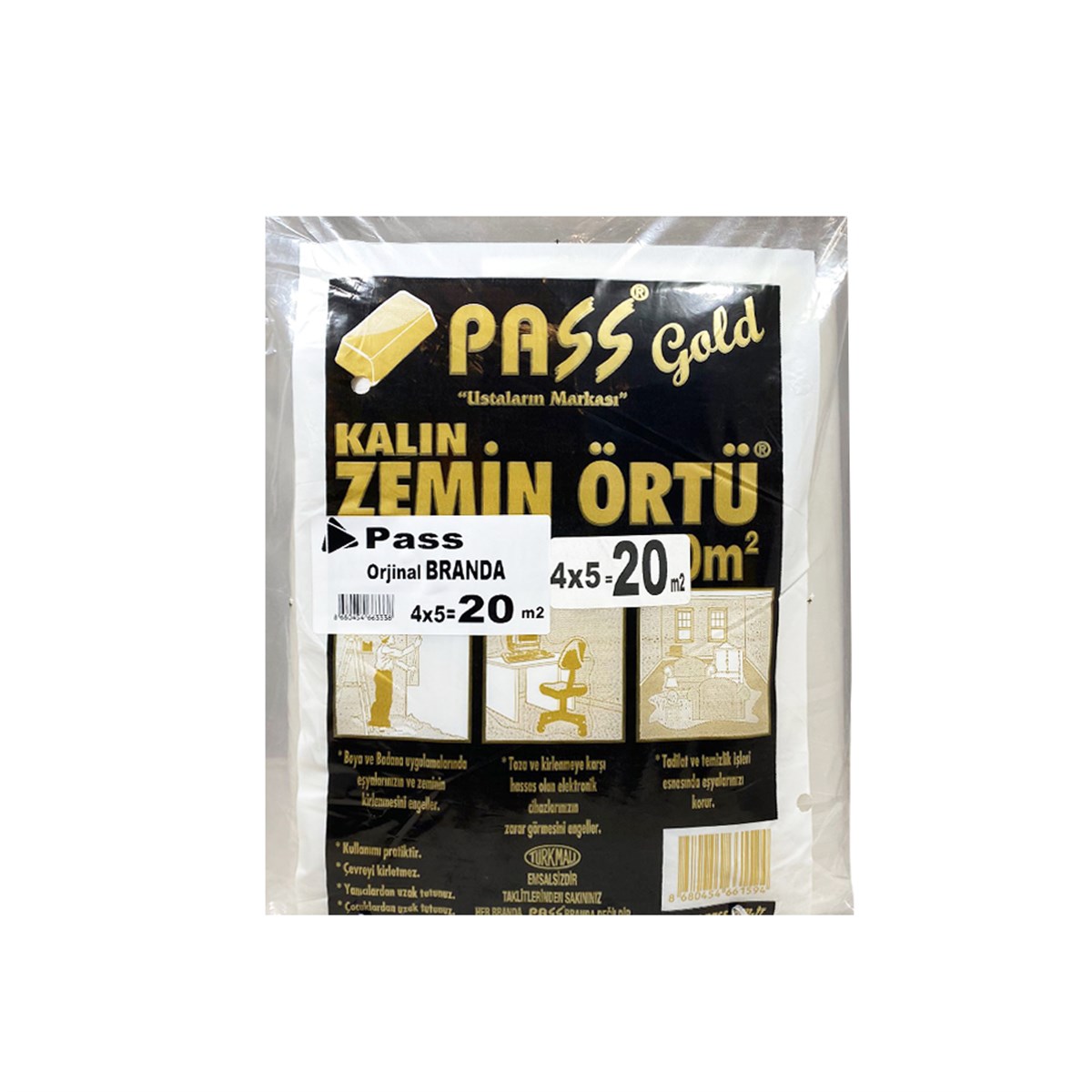 Pass Kullanıma Hazır Naylon Branda 12 M2 (3x4 Mt) küçük görsel