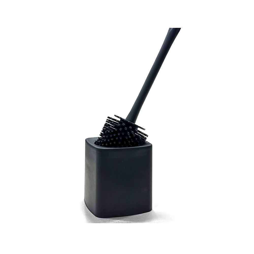 İnoks Wc Tuvalet Fırçası Silikonlu Beyaz küçük görsel