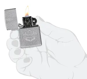 Harley-Davidson® - Gümüş Motosiklet Teması Gravür küçük görsel