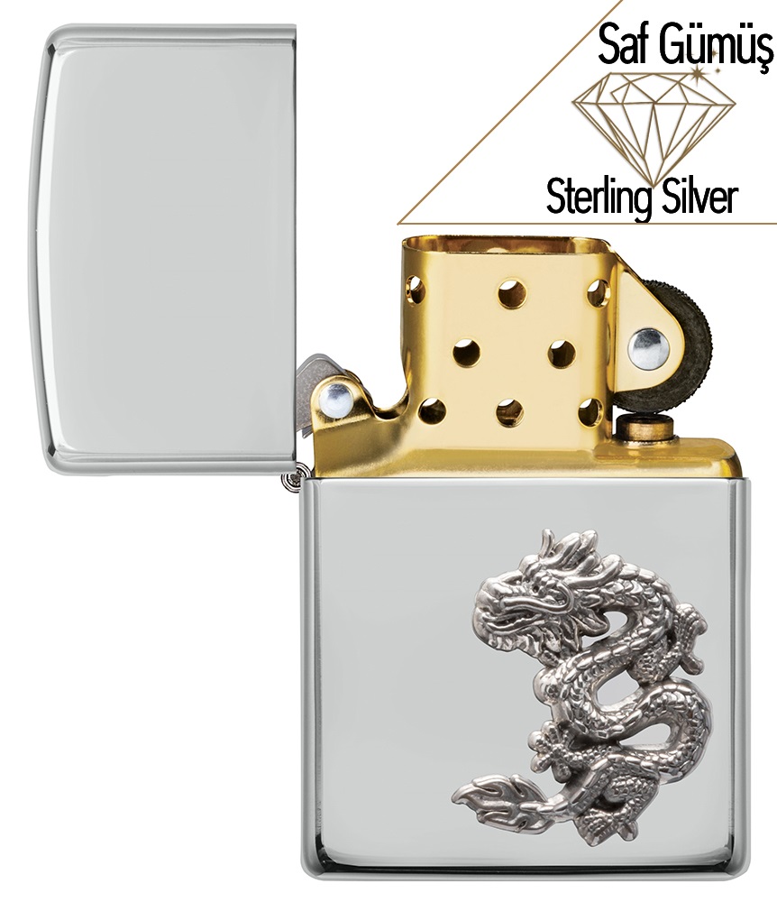 Çin Ejderhası Saf Gümüş görseli