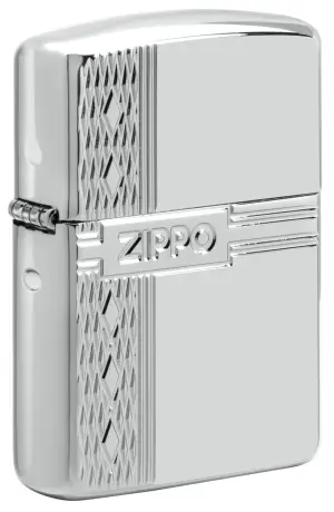 Zippo Elmas Dizayn Saf Gümüş küçük görsel